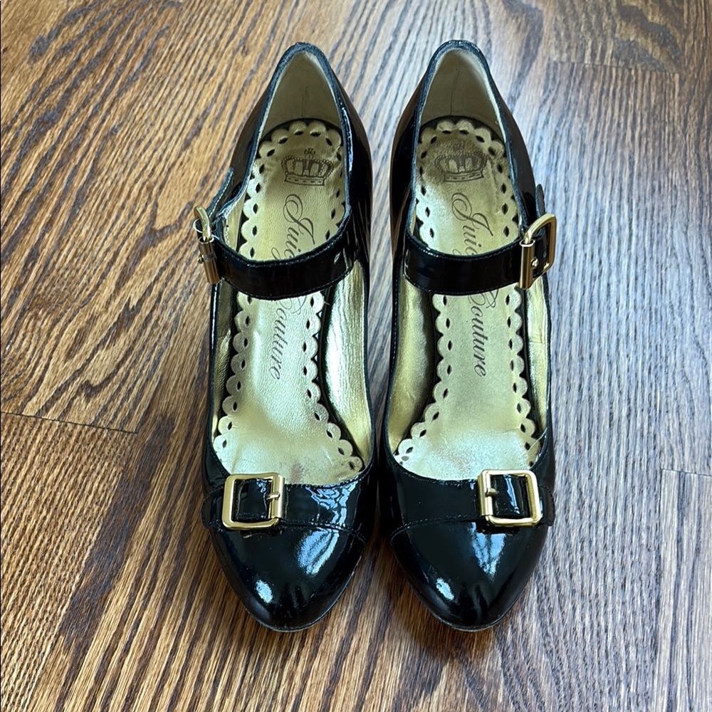 Black Patent Leather Juicy Couture Heels